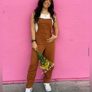 Aerie rust overalls